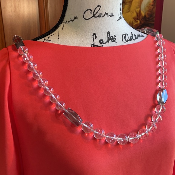 Lucite clear beaded 36” necklace - Picture 3 of 8